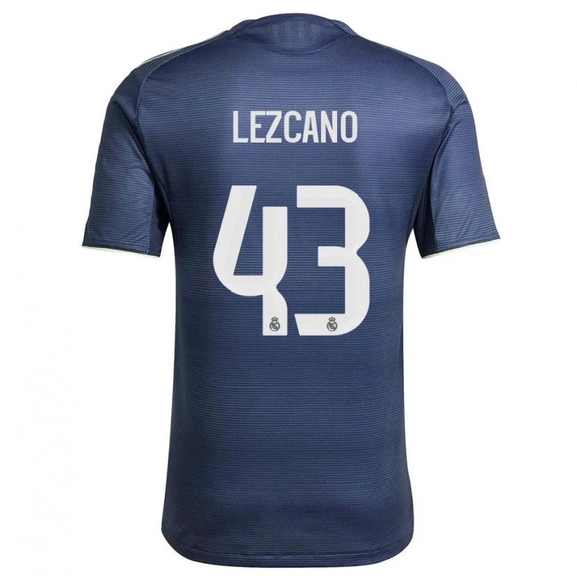 Danxen Dames Álvaro Lezcano #43 Marineblauw Zilver Uitshirt Uittenue 2025/26 T-Shirt