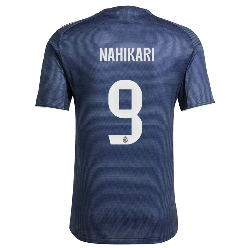 Danxen Dames Nahikari Garcia #9 Marineblauw Zilver Uitshirt Uittenue 2025/26 T-Shirt