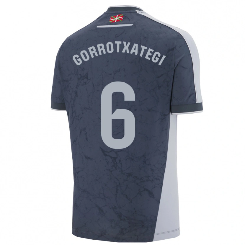 Danxen Dames Jon Gorrotxategi #6 Donkerblauw Wit Uitshirt Uittenue 2025/26 T-Shirt