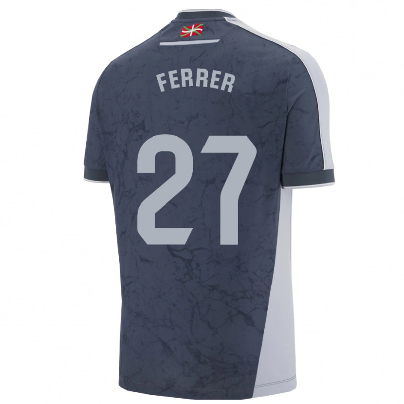 Danxen Dames Iker Ferrer #27 Donkerblauw Wit Uitshirt Uittenue 2025/26 T-Shirt