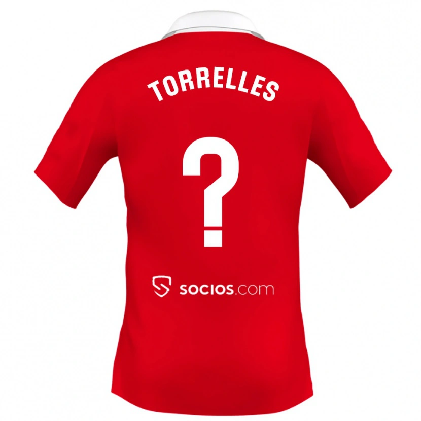 Danxen Dames Genís Torrelles #0 Rood Wit Grijs Uitshirt Uittenue 2025/26 T-Shirt