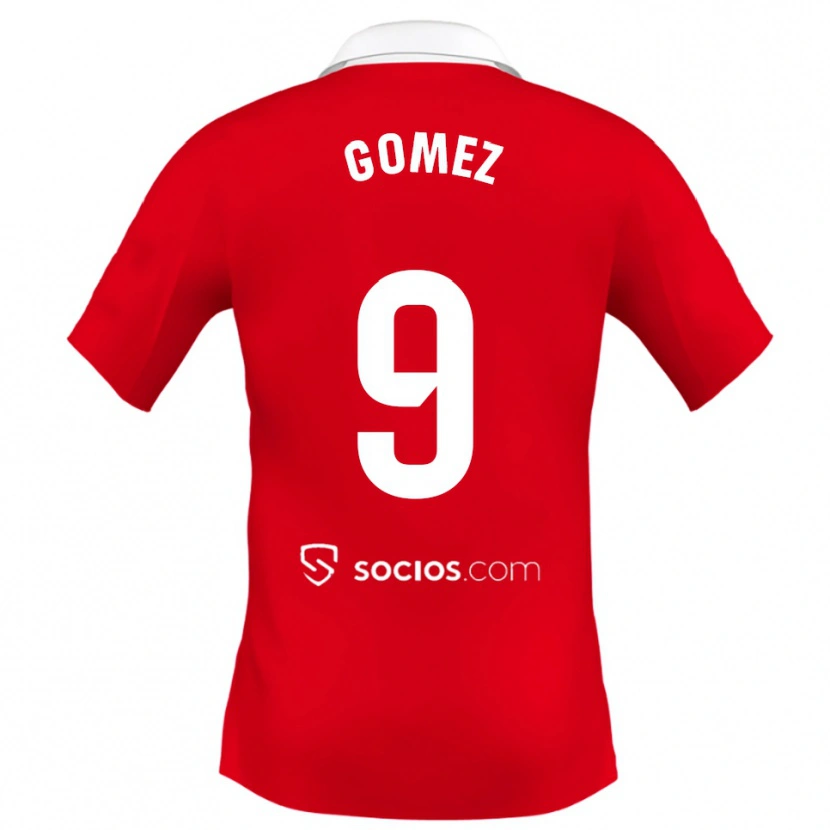 Danxen Dames Raúl Gómez #9 Rood Wit Grijs Uitshirt Uittenue 2025/26 T-Shirt
