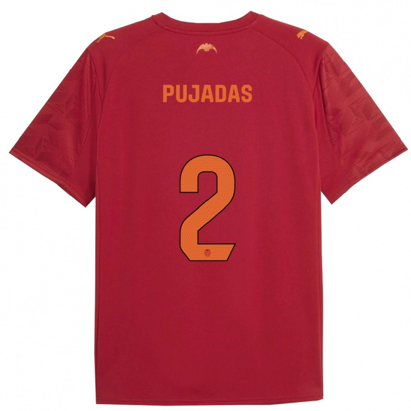 Danxen Dames Berta Pujadas #2 Rood Oranje Uitshirt Uittenue 2025/26 T-Shirt
