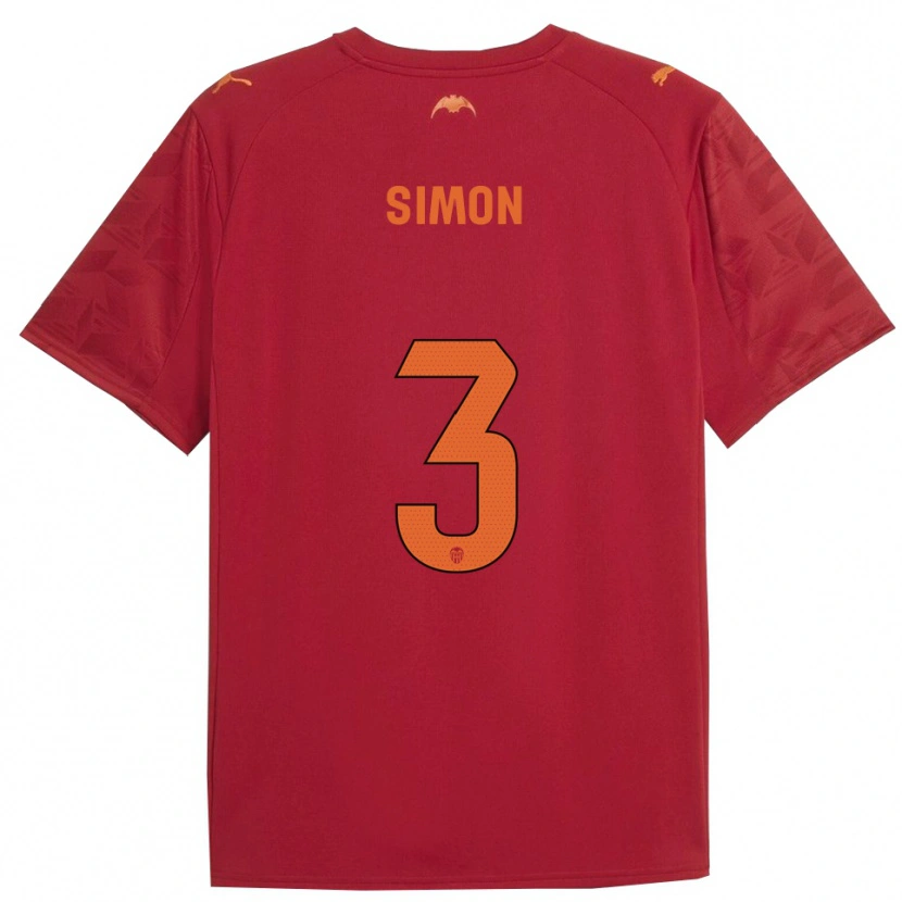 Danxen Dames Bénédicte Simon #3 Rood Oranje Uitshirt Uittenue 2025/26 T-Shirt