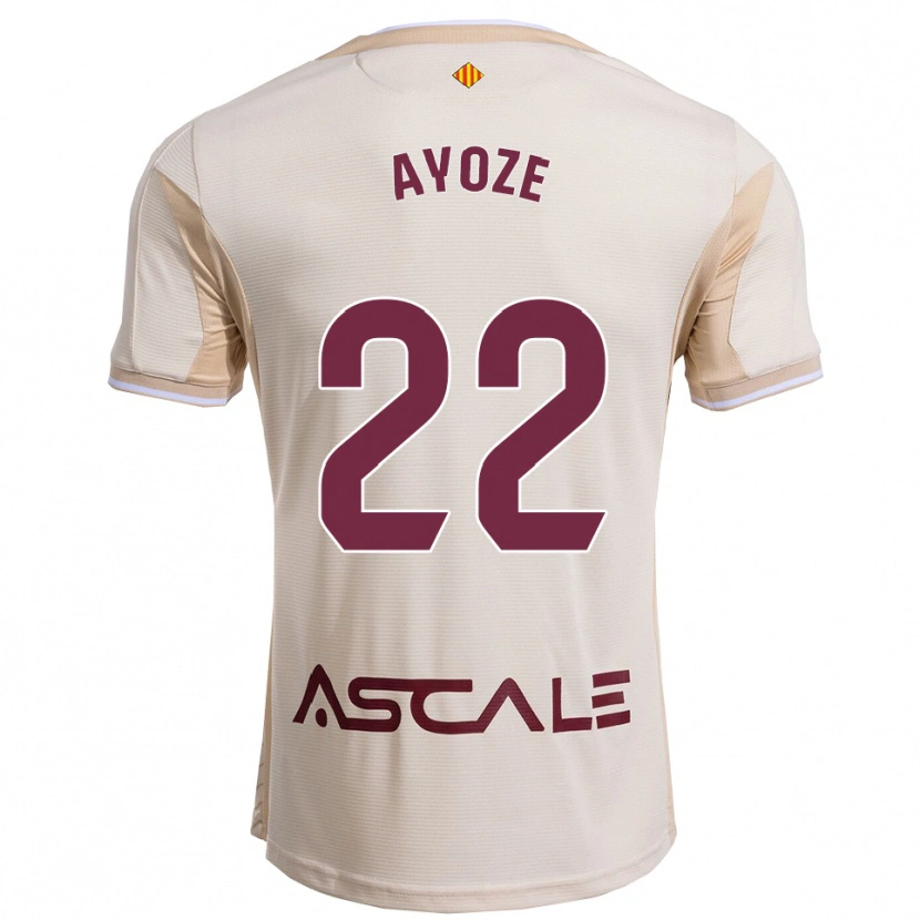 Danxen Dames Ayoze Pérez #22 Gebroken Wit Bordeau Uitshirt Uittenue 2025/26 T-Shirt