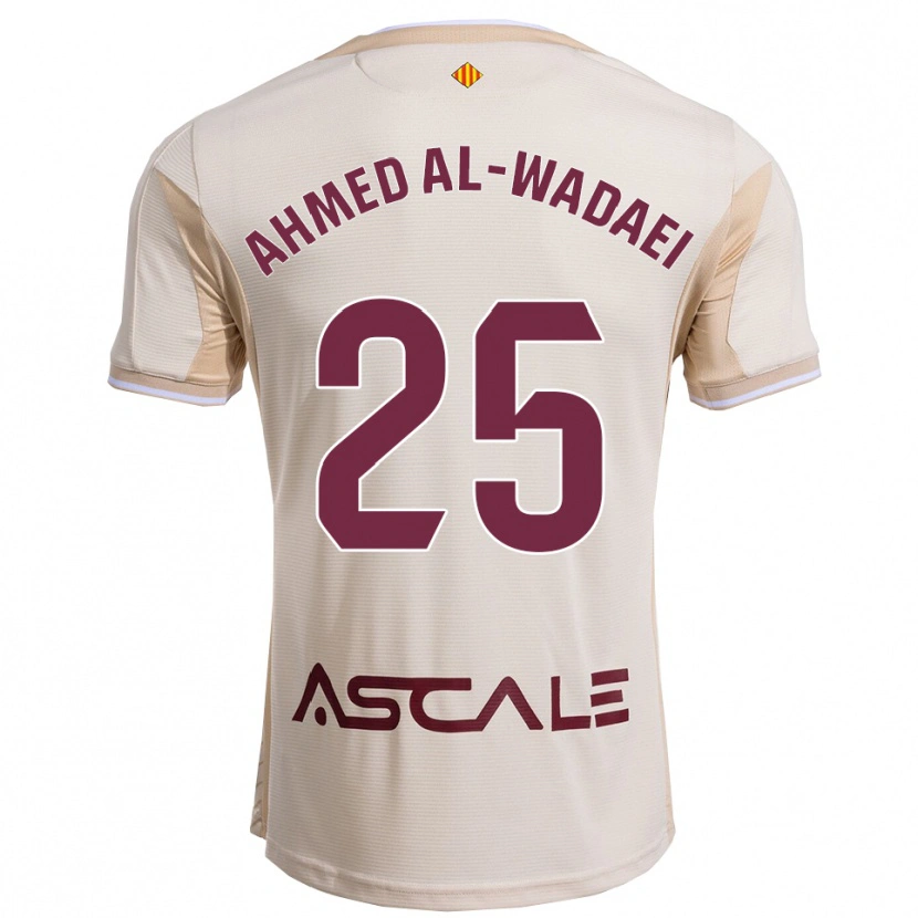 Danxen Dames Sayed Ahmed Al-Wadaei #25 Gebroken Wit Bordeau Uitshirt Uittenue 2025/26 T-Shirt