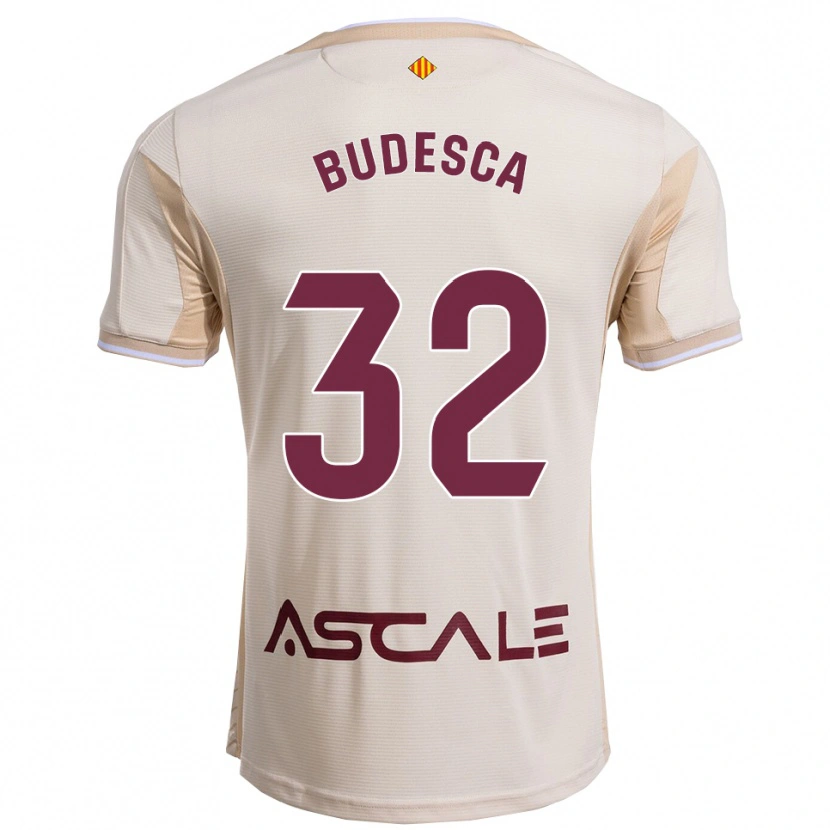 Danxen Dames Daniel Budesca #32 Gebroken Wit Bordeau Uitshirt Uittenue 2025/26 T-Shirt