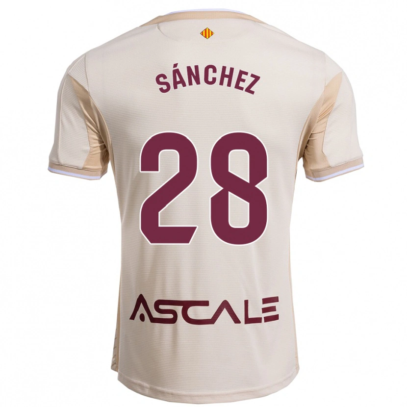 Danxen Dames Joel Sánchez #28 Gebroken Wit Bordeau Uitshirt Uittenue 2025/26 T-Shirt