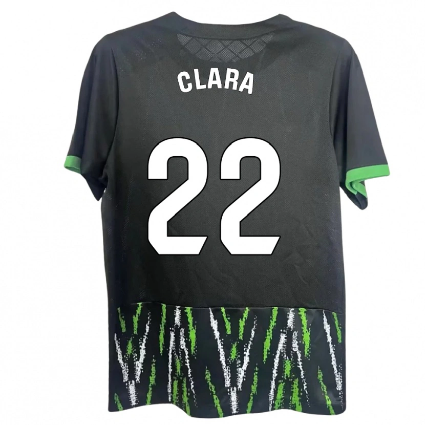 Danxen Dames Clara Ferrer Gallego #22 Zwart Groen Uitshirt Uittenue 2025/26 T-Shirt