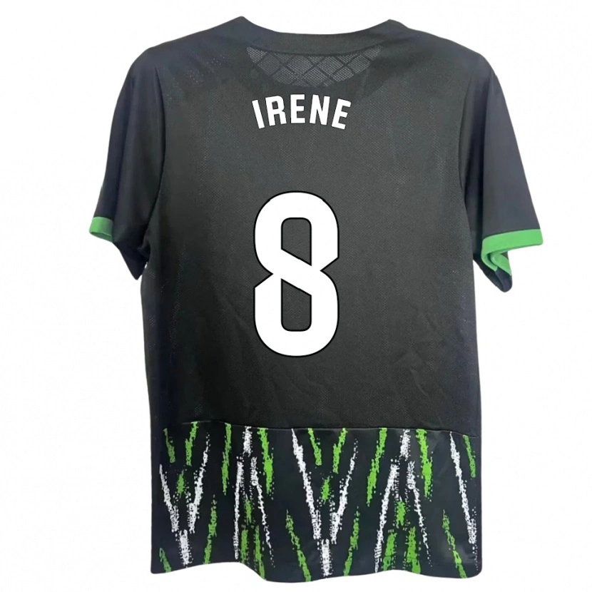 Danxen Dames Irene Ñiguez García #8 Zwart Groen Uitshirt Uittenue 2025/26 T-Shirt