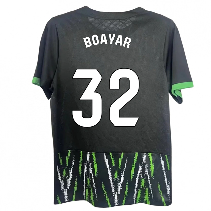Danxen Dames Adam Boayar #32 Zwart Groen Uitshirt Uittenue 2025/26 T-Shirt
