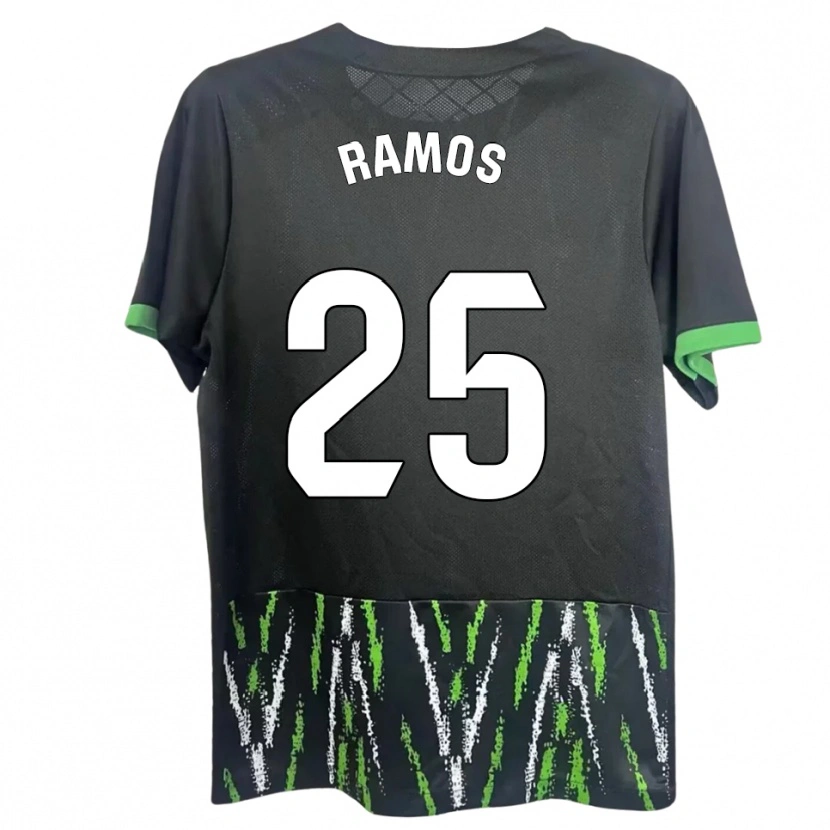 Danxen Dames Alejandro Ramos #25 Zwart Groen Uitshirt Uittenue 2025/26 T-Shirt