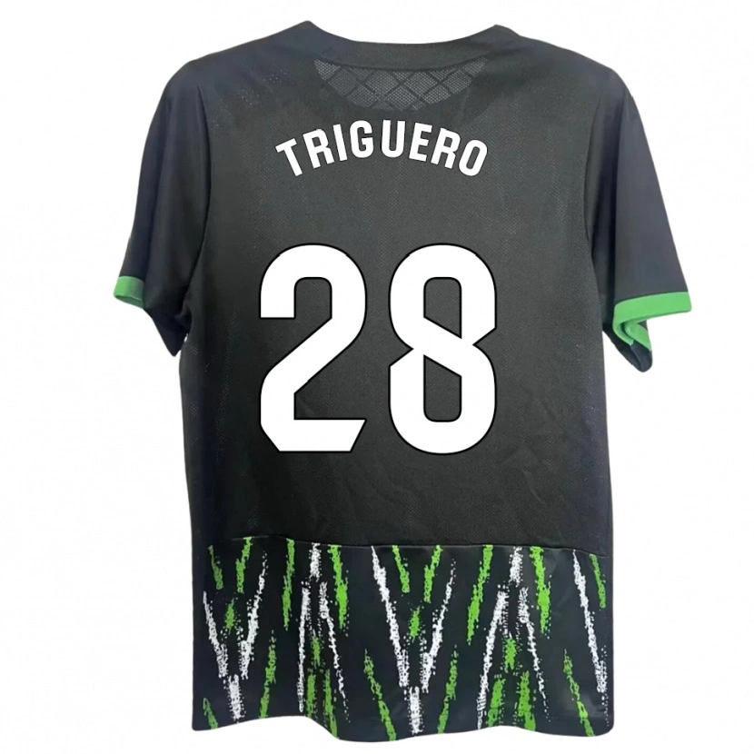Danxen Dames Dani Triguero #28 Zwart Groen Uitshirt Uittenue 2025/26 T-Shirt