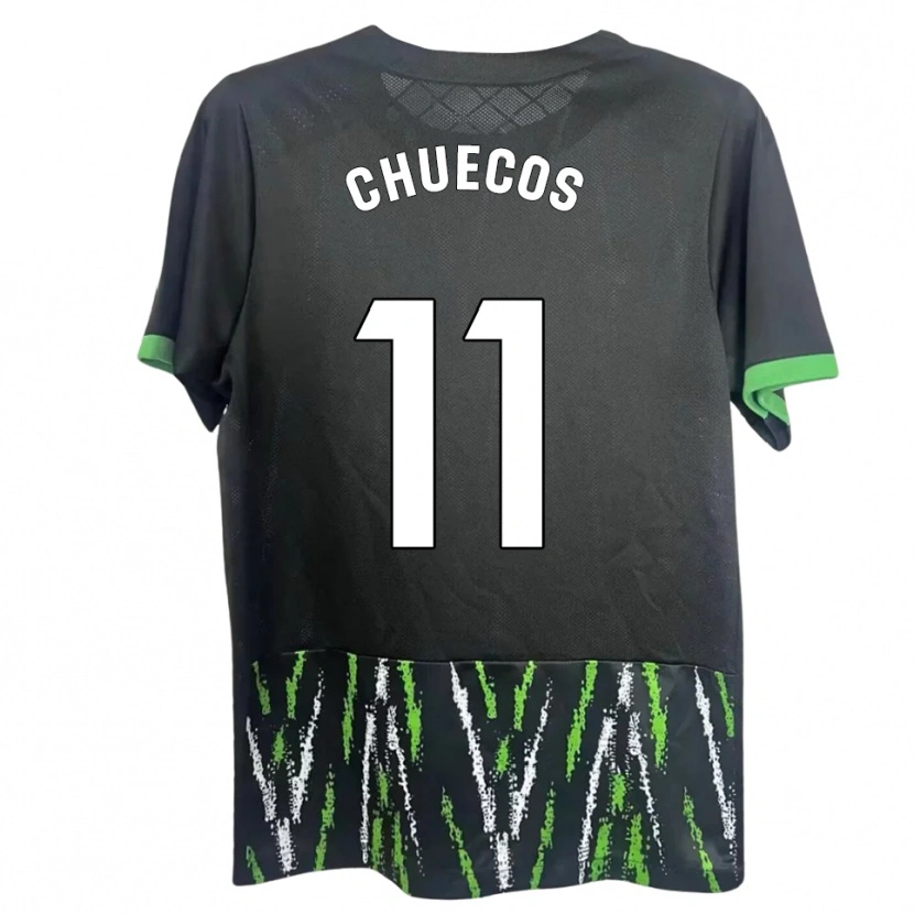 Danxen Dames Dani Chuecos #11 Zwart Groen Uitshirt Uittenue 2025/26 T-Shirt