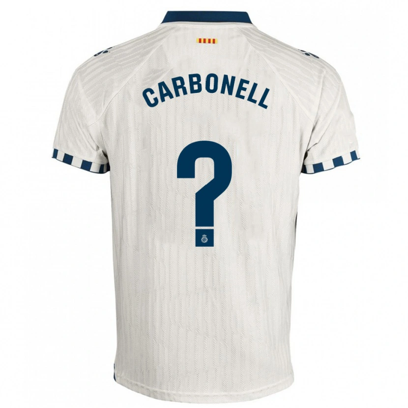 Danxen Dames Ethan Carbonell #0 Wit Blauw Uitshirt Uittenue 2025/26 T-Shirt