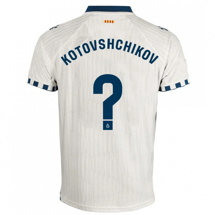 Danxen Dames Makar Kotovshchikov #0 Wit Blauw Uitshirt Uittenue 2025/26 T-Shirt