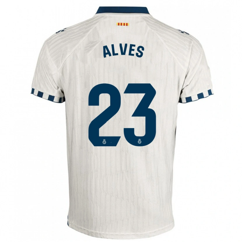 Danxen Dames Lucas Alves #23 Wit Blauw Uitshirt Uittenue 2025/26 T-Shirt