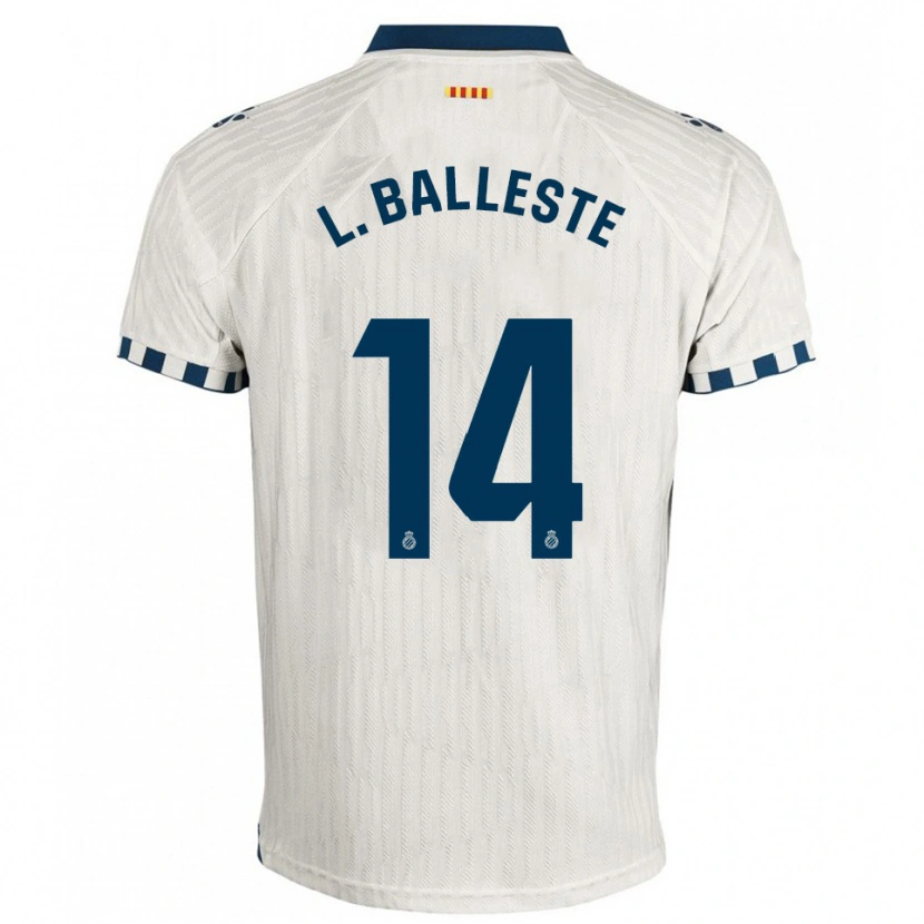 Danxen Dames Laia Balleste Sciora #14 Wit Blauw Uitshirt Uittenue 2025/26 T-Shirt