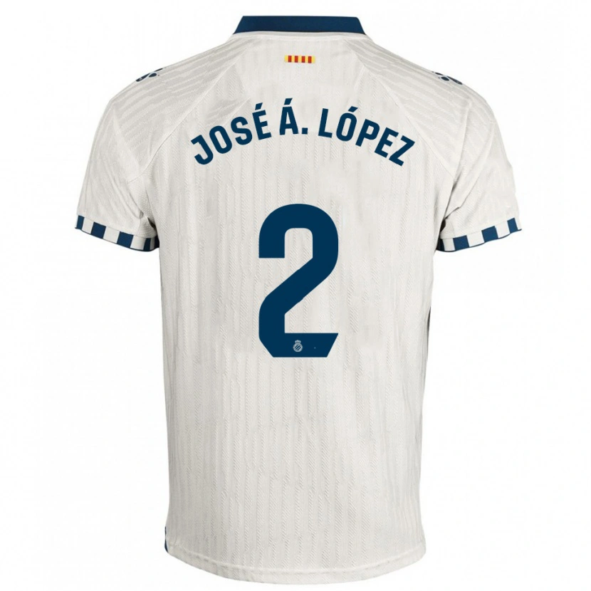Danxen Dames José Ángel López #2 Wit Blauw Uitshirt Uittenue 2025/26 T-Shirt