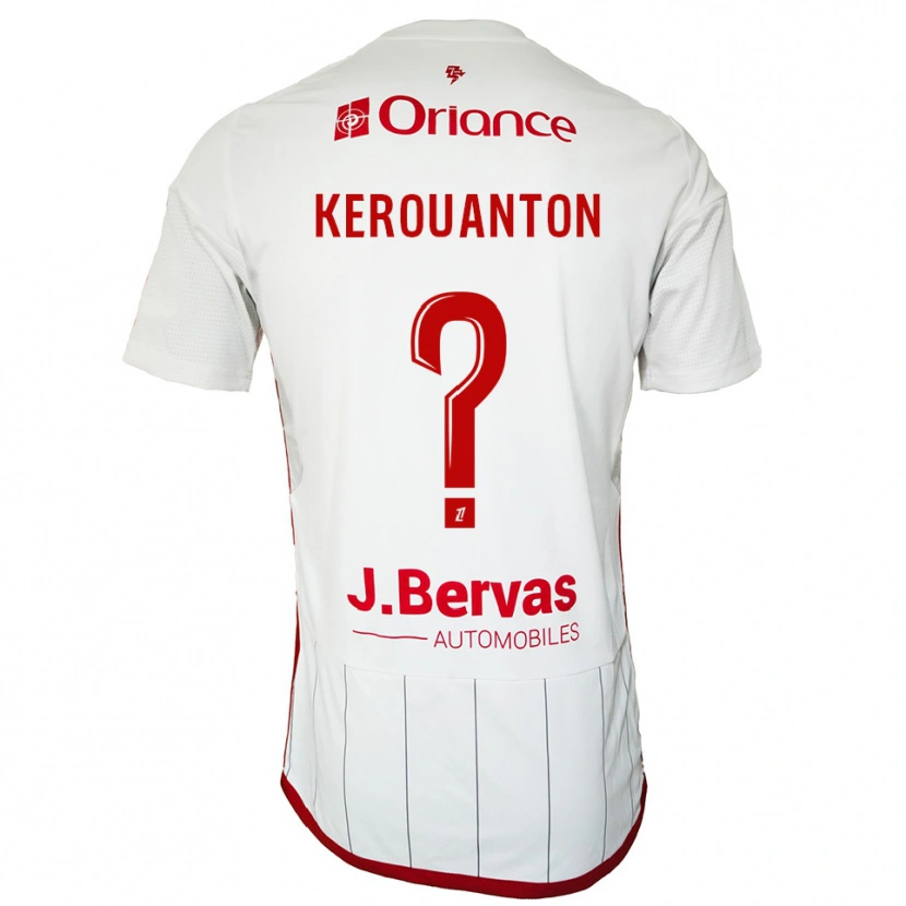 Danxen Dames Tania Kerouanton #0 Wit Rood Uitshirt Uittenue 2025/26 T-Shirt