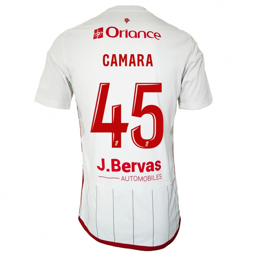 Danxen Dames Mahdi Camara #45 Wit Rood Uitshirt Uittenue 2025/26 T-Shirt