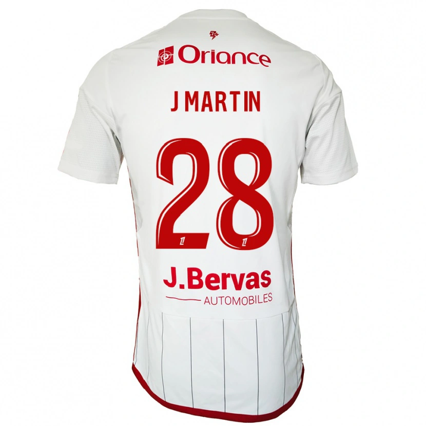 Danxen Dames Jonas Martin #28 Wit Rood Uitshirt Uittenue 2025/26 T-Shirt