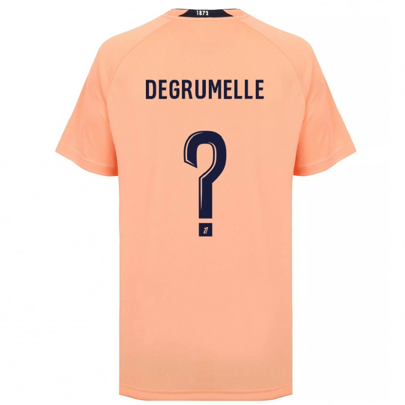 Danxen Dames Matéo Degrumelle #0 Oranje Marineblauw Uitshirt Uittenue 2025/26 T-Shirt