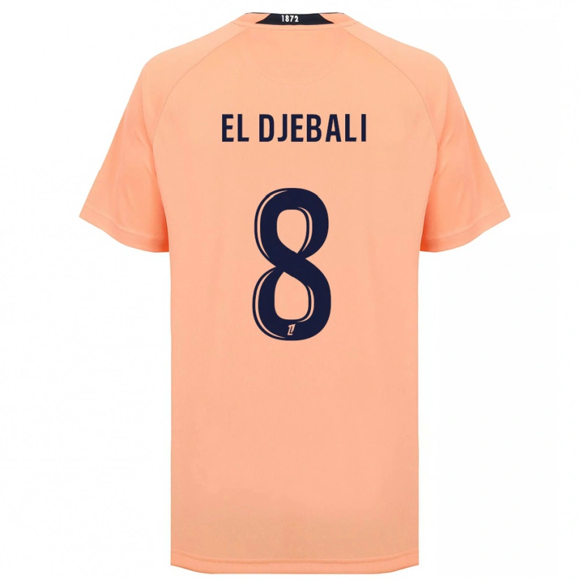 Danxen Dames Rayan El Djebali #8 Oranje Marineblauw Uitshirt Uittenue 2025/26 T-Shirt