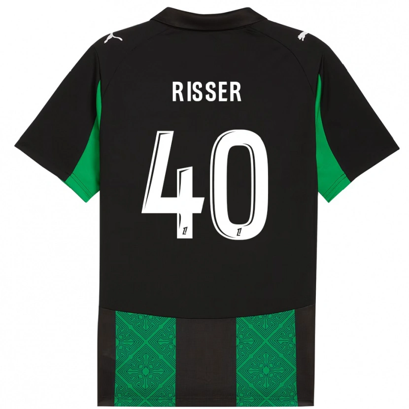 Danxen Dames Robin Risser #40 Zwart Groen Uitshirt Uittenue 2025/26 T-Shirt