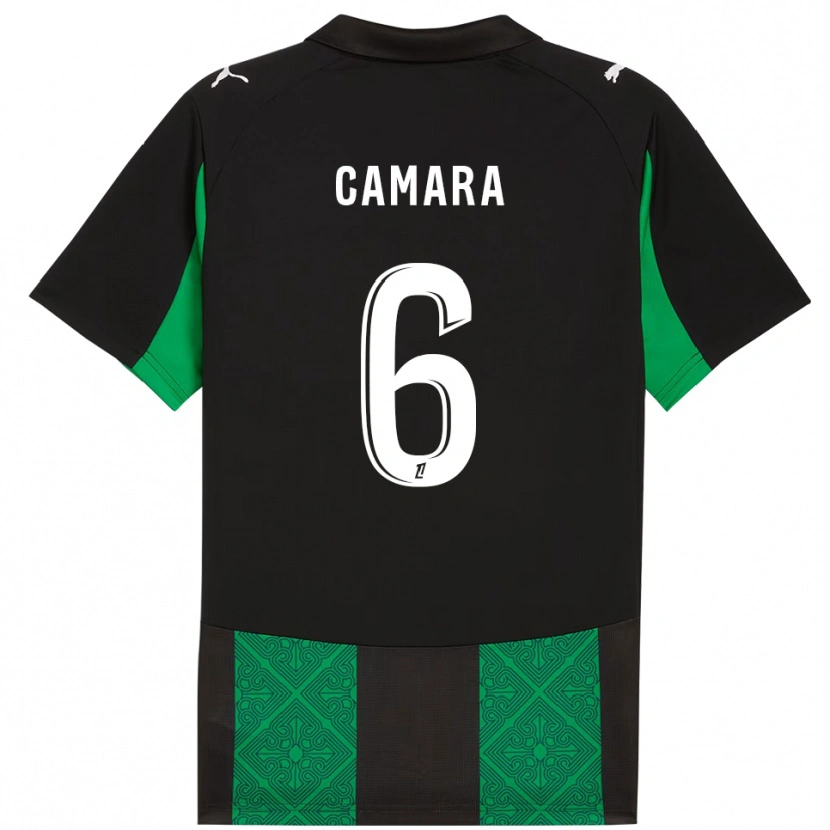 Danxen Dames Mamadou Camara #6 Zwart Groen Uitshirt Uittenue 2025/26 T-Shirt