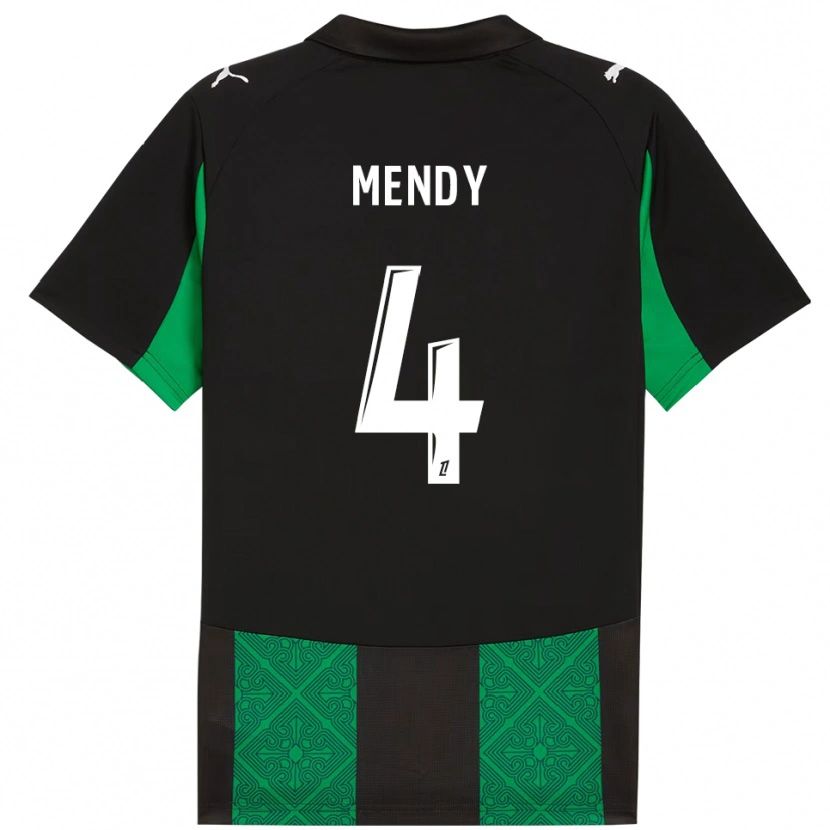Danxen Dames Ellijah Mendy #4 Zwart Groen Uitshirt Uittenue 2025/26 T-Shirt