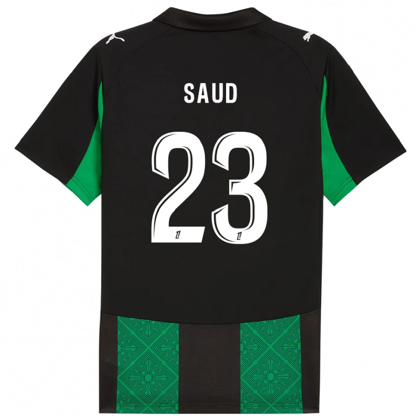 Danxen Dames Saud Abdulhamid #23 Zwart Groen Uitshirt Uittenue 2025/26 T-Shirt