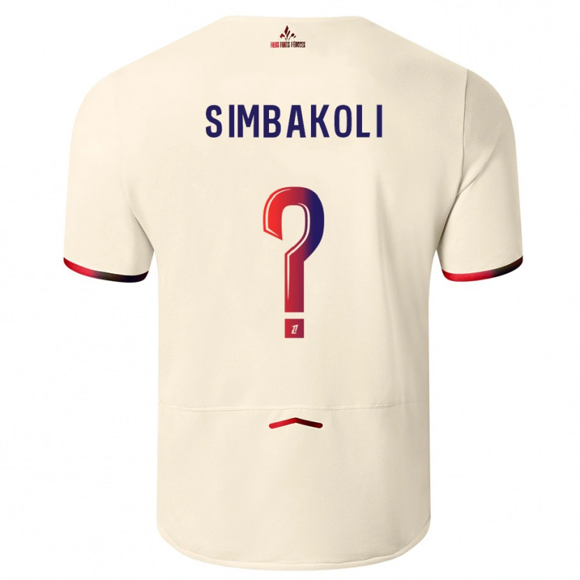 Danxen Dames Mamadou Simbakoli #0 Gebroken Wit Rood Uitshirt Uittenue 2025/26 T-Shirt