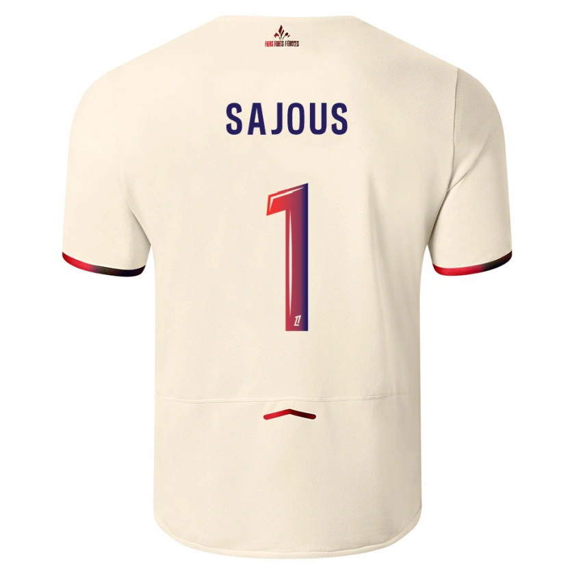 Danxen Dames Thomas Sajous #1 Gebroken Wit Rood Uitshirt Uittenue 2025/26 T-Shirt