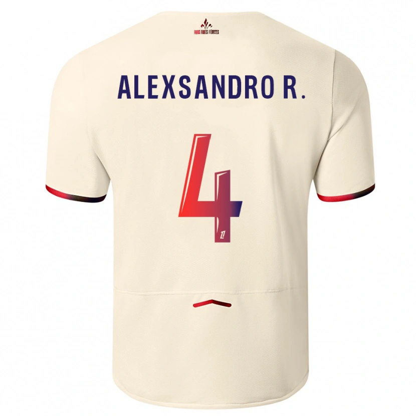 Danxen Dames Alexsandro #4 Gebroken Wit Rood Uitshirt Uittenue 2025/26 T-Shirt