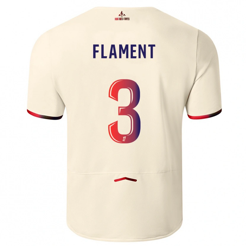 Danxen Dames Corentin Flament #3 Gebroken Wit Rood Uitshirt Uittenue 2025/26 T-Shirt