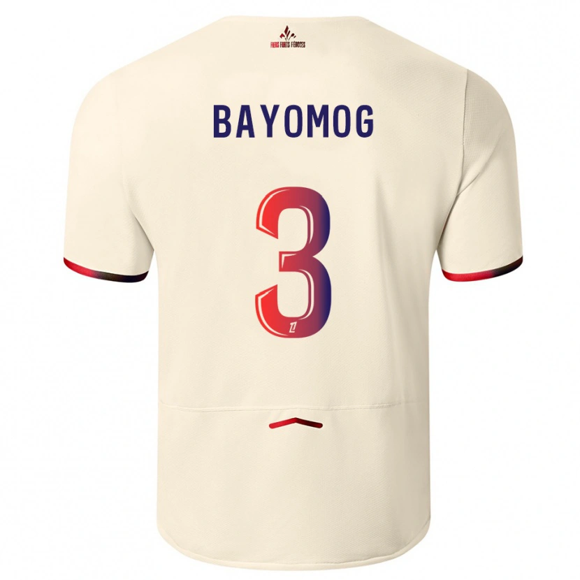 Danxen Dames Hugo Bayomog #3 Gebroken Wit Rood Uitshirt Uittenue 2025/26 T-Shirt