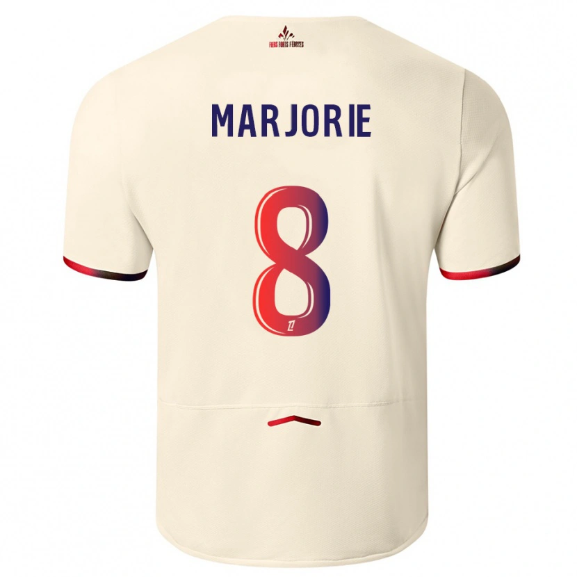 Danxen Dames Marjorie #8 Gebroken Wit Rood Uitshirt Uittenue 2025/26 T-Shirt