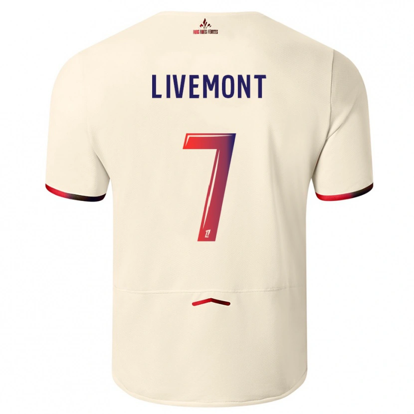 Danxen Dames Antoine Livemont #7 Gebroken Wit Rood Uitshirt Uittenue 2025/26 T-Shirt
