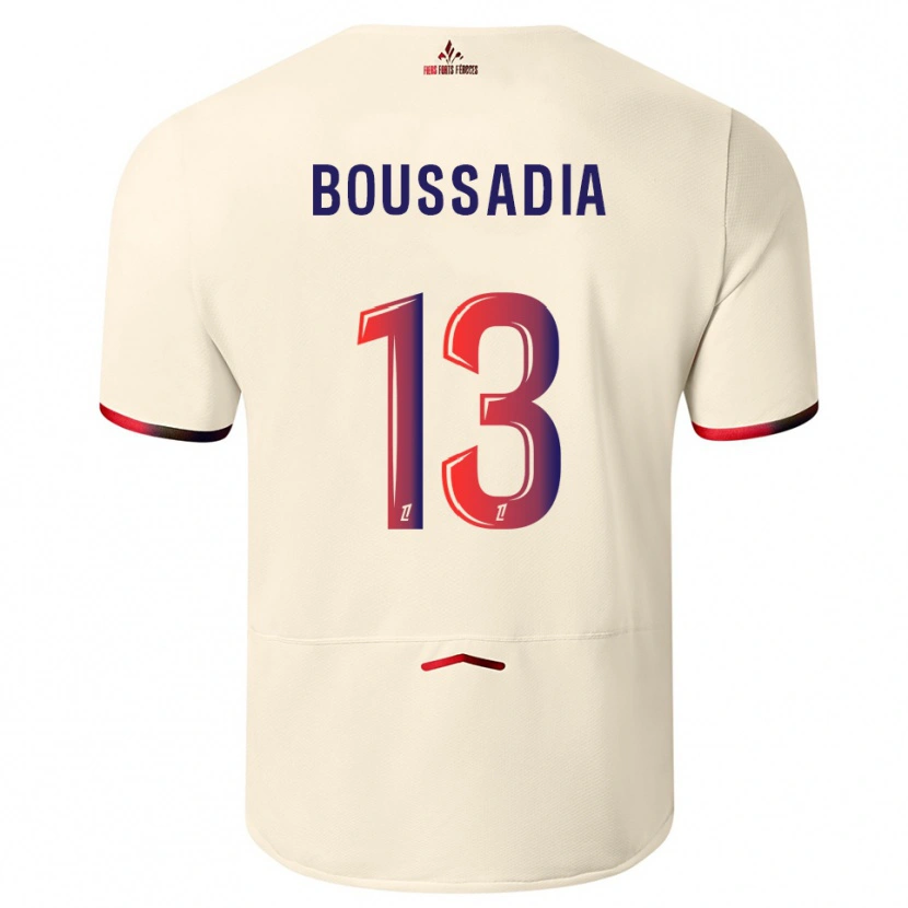 Danxen Dames Saad Boussadia #13 Gebroken Wit Rood Uitshirt Uittenue 2025/26 T-Shirt