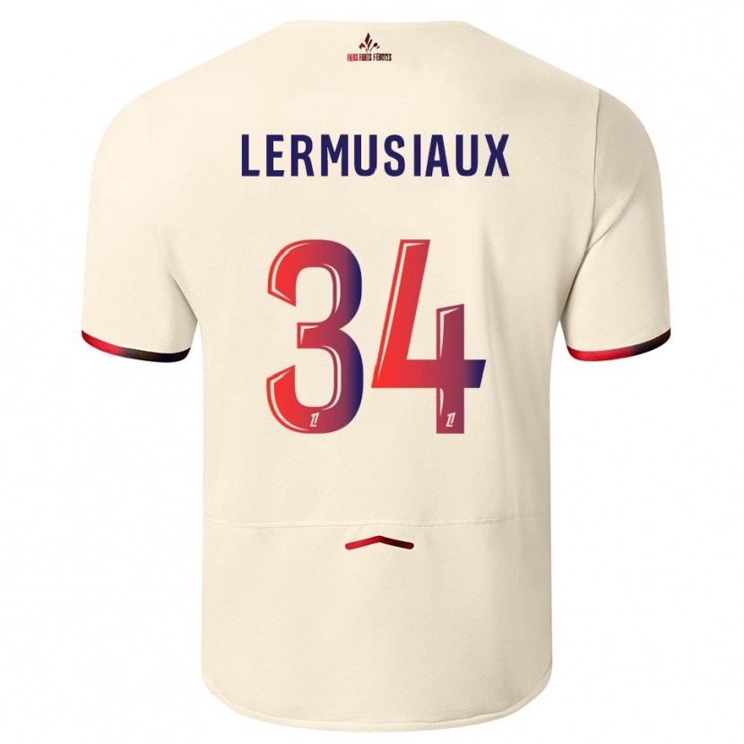 Danxen Dames Chrystal Lermusiaux #34 Gebroken Wit Rood Uitshirt Uittenue 2025/26 T-Shirt