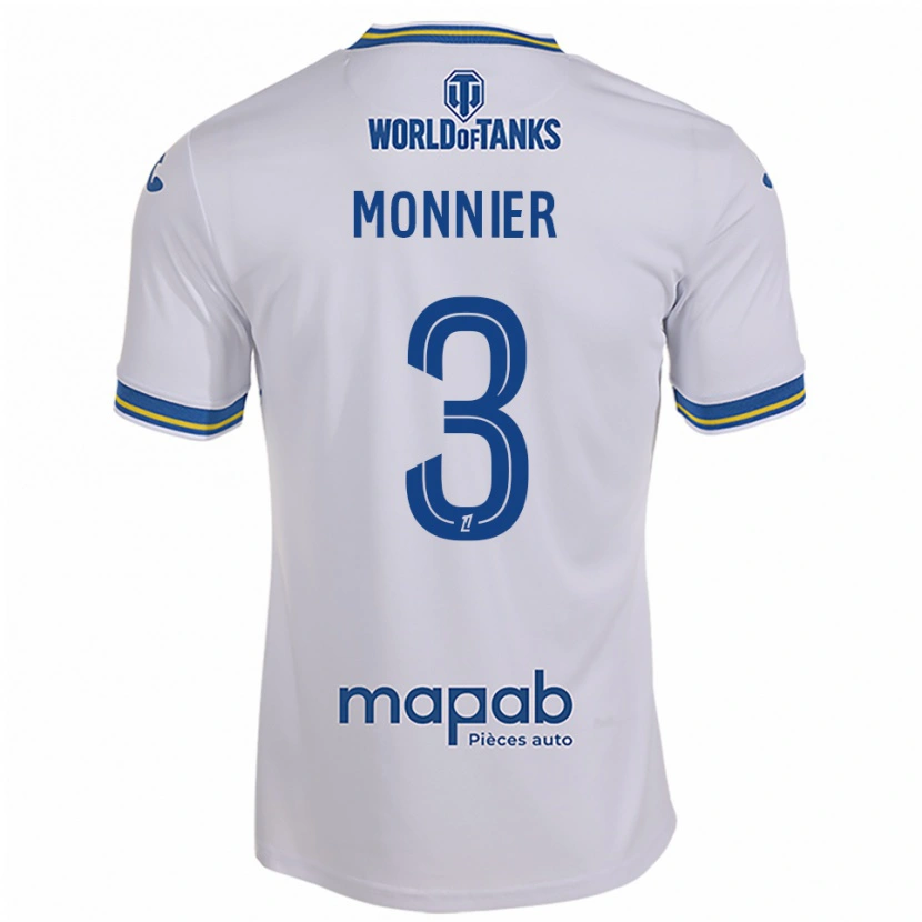 Danxen Dames Isaac Monnier #3 Wit Hemelsblauw Uitshirt Uittenue 2025/26 T-Shirt