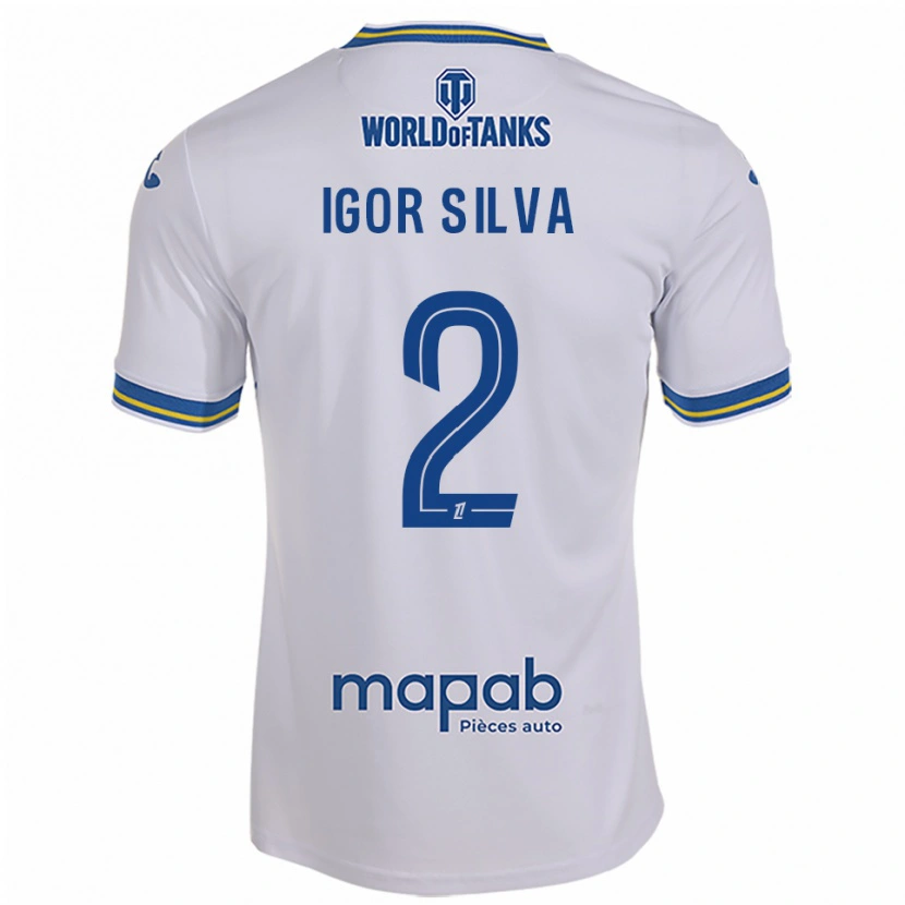 Danxen Dames Igor Silva #2 Wit Hemelsblauw Uitshirt Uittenue 2025/26 T-Shirt