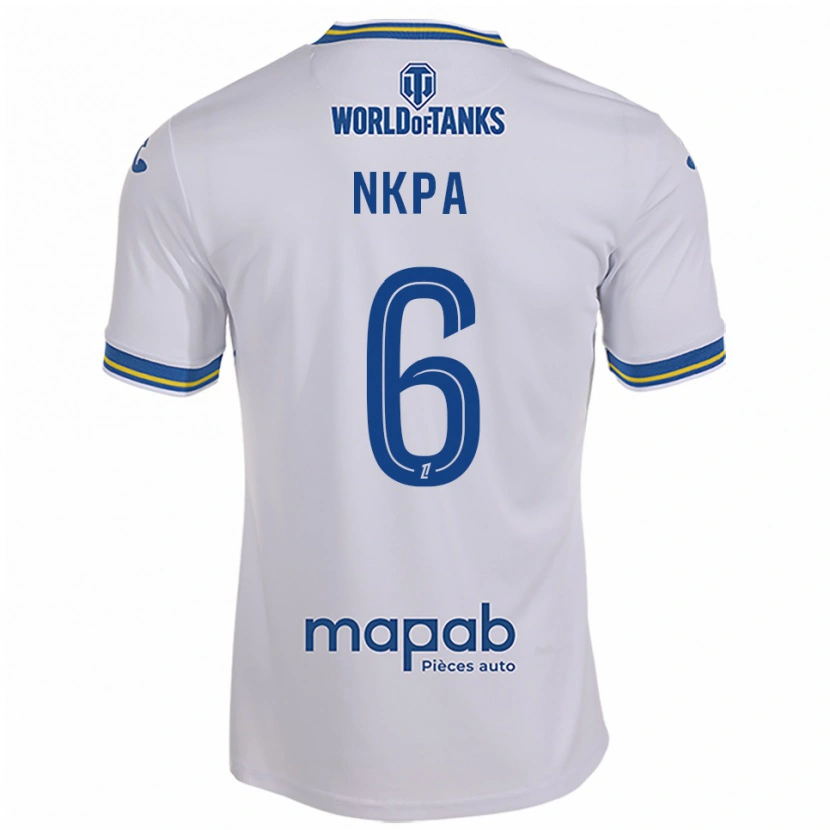 Danxen Dames Elie Nkpa #6 Wit Hemelsblauw Uitshirt Uittenue 2025/26 T-Shirt