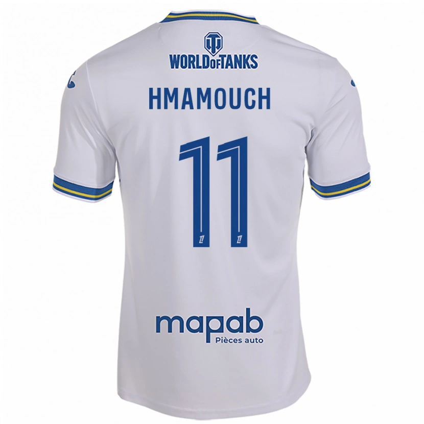 Danxen Dames Mohamed-Anouar Hmamouch #11 Wit Hemelsblauw Uitshirt Uittenue 2025/26 T-Shirt