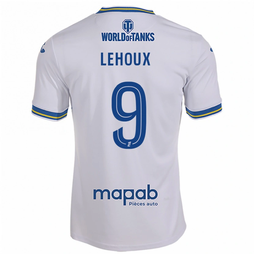 Danxen Dames Louise Lehoux #9 Wit Hemelsblauw Uitshirt Uittenue 2025/26 T-Shirt