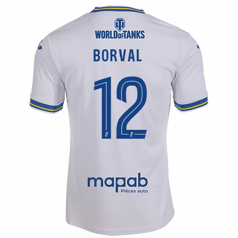 Danxen Dames Cyril Borval #12 Wit Hemelsblauw Uitshirt Uittenue 2025/26 T-Shirt