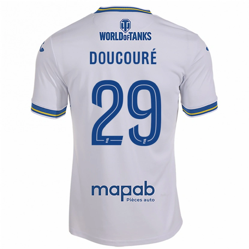 Danxen Dames Siriné Doucouré #29 Wit Hemelsblauw Uitshirt Uittenue 2025/26 T-Shirt