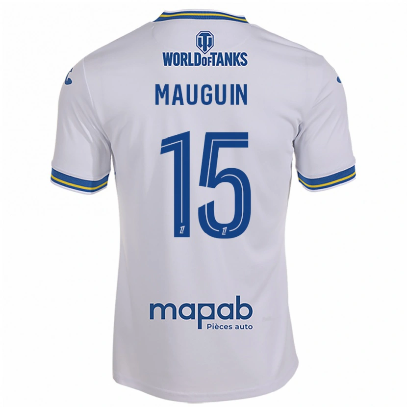 Danxen Dames Alexiane Mauguin #15 Wit Hemelsblauw Uitshirt Uittenue 2025/26 T-Shirt