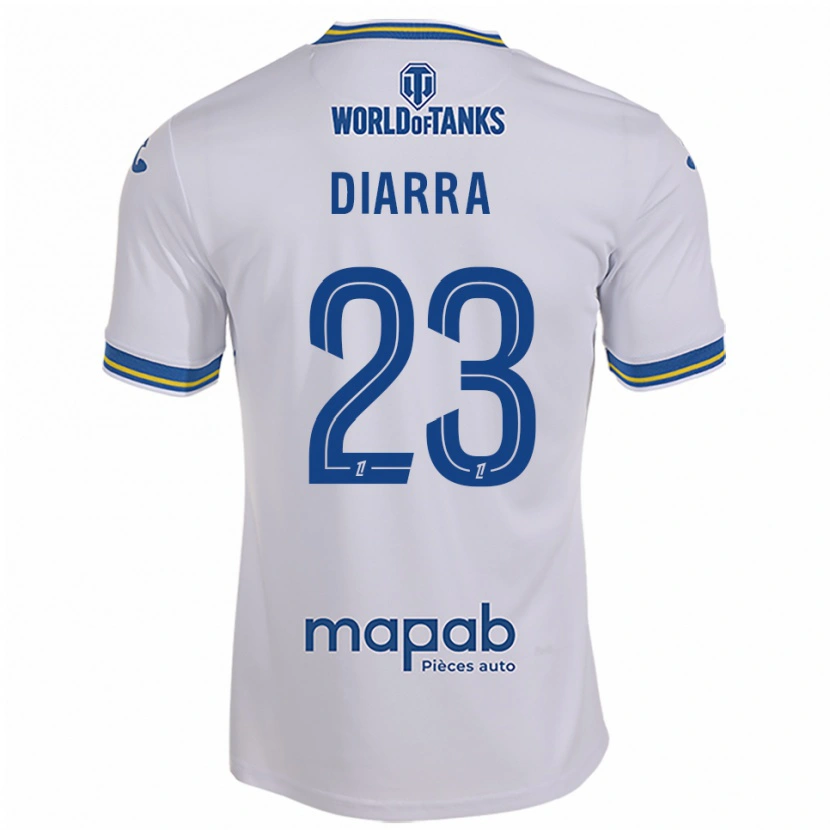 Danxen Dames Stéphane Diarra #23 Wit Hemelsblauw Uitshirt Uittenue 2025/26 T-Shirt